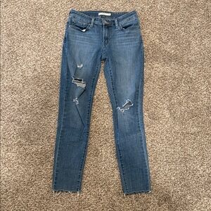 Levi's Women's Ripped Skinny Jeans - Blue